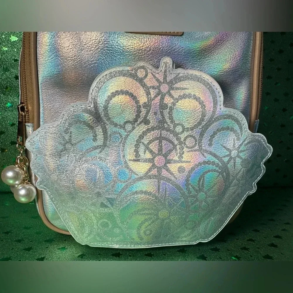 🦋🩷💚Wicked Glinda-Inspired Iridescent Mini Backpack NWT